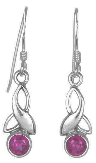 Silver Birthstone Earrings - July